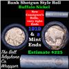 Image 1 : Buffalo Nickel Shotgun Roll in Old Bank Style 'Bell Telephone'  Wrapper 1919 & s Mint Ends