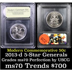 ***Auction Highlight*** 2013-d 5-Star Generals Arnold & Bradley Modern Commem Half Dollar 50c Grades