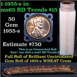 ***Auction Highlight*** Uncirculated 1c roll, 1955-s 50 pcs (fc)