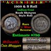 Image 1 : Indian 1c Shotgun Roll, 1909 end, KEY date 's' mint on the other, Wow!