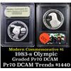 Image 1 : Proof ***Auction Highlight*** 1983-S Olympics Modern Commem Dollar $1 Grades GEM++ Proof Deep Cameo 