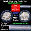 Image 1 : Buffalo Nickel Shotgun Roll in Old Bank Style 'Bell Telephone'  Wrapper 1927 & s Mint Ends