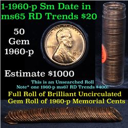 ***Auction Highlight*** Uncirculated 1c roll, 1960-p  Small Date 50 pcs (fc)