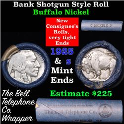 Buffalo Nickel Shotgun Roll in Old Bank Style 'Bell Telephone'  Wrapper 1925 & s Mint Ends