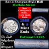 Image 1 : Buffalo Nickel Shotgun Roll in Old Bank Style 'Bell Telephone'  Wrapper 1925 & s Mint Ends