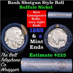 Buffalo Nickel Shotgun Roll in Old Bank Style 'Bell Telephone'  Wrapper 1923 & s Mint Ends