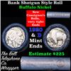 Image 1 : Buffalo Nickel Shotgun Roll in Old Bank Style 'Bell Telephone'  Wrapper 1920 & d Mint Ends