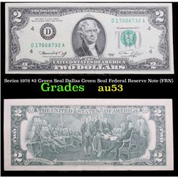 Series 1976 $2 Green Seal Dallas Green Seal Federal Reserve Note (FRN) Grades xf+