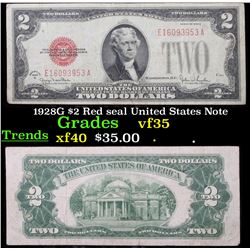 1928G $2 Red seal United States Note Grades vf++