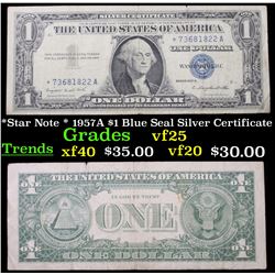 *Star Note * 1957A $1 Blue Seal Silver Certificate Grades vf+