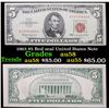 Image 1 : 1963 $5 Red seal United States Note Grades xf+