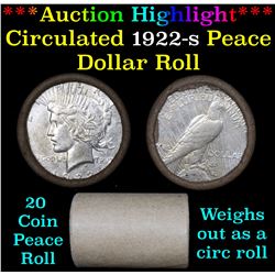 ***Auction Highlight*** Full solid date 1922-s Peace silver dollar roll (fc)