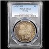 Image 2 : ***Auction Highlight*** PCGS 1878-p 7/8tf Rainbow Toned Morgan Dollar $1 Graded ms62 By PCGS (fc)