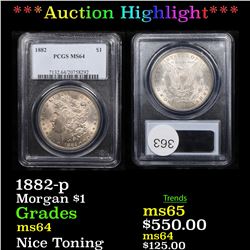 ***Auction Highlight*** PCGS 1882-p Morgan Dollar $1 Graded ms64 By PCGS (fc)