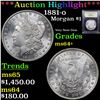 Image 1 : ***Auction Highlight*** 1881-o Morgan Dollar $1 Graded Choice+ Unc By USCG (fc)