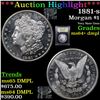 Image 1 : ***Auction Highlight*** 1881-s Morgan Dollar $1 Graded Choice Unc+ DMPL By USCG (fc)