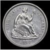 Image 2 : ***Auction Highlight*** 1862-p Seated Liberty Half Dime 1/2 10c Graded Choice+ Unc By USCG (fc)