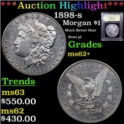 ***Auction Highlight*** 1898-s Morgan Dollar $1 Graded Select Unc By USCG (fc)