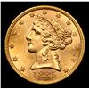 Image 2 : ***Auction Highlight*** 1885-s Gold Liberty Half Eagle $5 Graded Select+ Unc By USCG (fc)