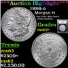 Image 1 : ***Auction Highlight*** 1886-o Morgan Dollar $1 Graded Select Unc By USCG (fc)