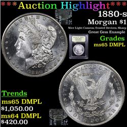 ***Auction Highlight*** 1880-s Morgan Dollar $1 Graded GEM Unc DMPL By USCG (fc)