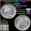 Image 1 : ***Auction Highlight*** 1918-s Mercury Dime 10c Graded Select Unc FSB By USCG (fc)