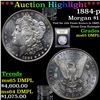 Image 1 : ***Auction Highlight*** 1884-p Morgan Dollar $1 Graded GEM Unc DMPL By USCG (fc)