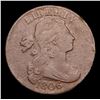 Image 2 : ***Auction Highlight*** 1806 S-270 Draped Bust Large Cent 1c Graded vf+ By USCG (fc)