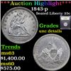 Image 1 : ***Auction Highlight*** 1843-p Seated Liberty Quarter 25c Graded Unc Details By USCG (fc)