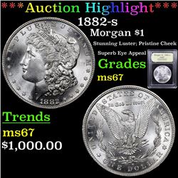 ***Auction Highlight*** 1882-s Morgan Dollar $1 Graded GEM++ Unc By USCG (fc)