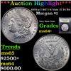Image 1 : ***Auction Highlight*** 1878-p 7/8tf 7/4 Vam 37 I4 R4  Morgan Dollar $1 Graded Choice+ Unc By USCG (