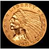 Image 2 : ***Auction Highlight*** 1911-d Strong Gold Indian Quarter Eagle $2 1/2 Graded Select+ Unc By USCG (f