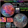 Image 1 : ***Auction Highlight*** 1892-cc Rainbow Toned Morgan Dollar $1 Graded Select Unc+ PL By USCG (fc)