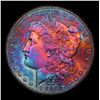Image 2 : ***Auction Highlight*** 1892-cc Rainbow Toned Morgan Dollar $1 Graded Select Unc+ PL By USCG (fc)