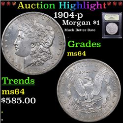 ***Auction Highlight*** 1904-p Morgan Dollar $1 Graded Choice Unc By USCG (fc)