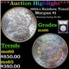 Image 1 : ***Auction Highlight*** 1904-o Rainbow Toned Morgan Dollar $1 Graded GEM+ Unc By USCG (fc)