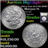 Image 1 : ***Auction Highlight*** 1901-p Vam 20 I3 R5 WOW! Morgan Dollar $1 Graded Select Unc By USCG (fc)