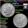 Image 1 : ***Auction Highlight*** 1897-o Morgan Dollar $1 Graded Select Unc By USCG (fc)