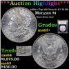 Image 1 : ***Auction Highlight*** 1880-o Top 100 Vam 6c 8/7 I5 R6 Morgan Dollar $1 Graded Select+ Unc By USCG 