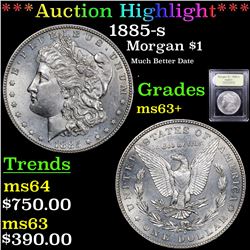 ***Auction Highlight*** 1885-s Morgan Dollar $1 Graded Select+ Unc By USCG (fc)