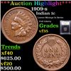 Image 1 : ***Auction Highlight*** 1909-s Indian Cent 1c Graded vf++ By USCG (fc)