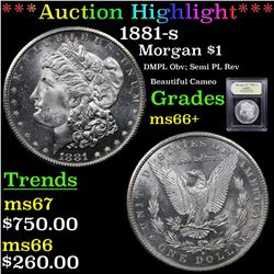 ***Auction Highlight*** 1881-s Morgan Dollar $1 Graded GEM++ Unc By USCG (fc)