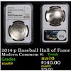 Image 1 : NGC 2014-p Baseball Hall of Fame Modern Commem Dollar $1 Graded ms69 By NGC