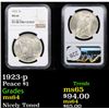 Image 1 : NGC 1923-p Peace Dollar $1 Graded ms64 By NGC