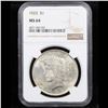 Image 2 : NGC 1923-p Peace Dollar $1 Graded ms64 By NGC