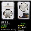 Image 1 : NGC 1900-p Morgan Dollar $1 Graded ms64 By NGC