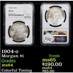 NGC 1904-o Morgan Dollar $1 Graded ms64 By NGC