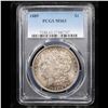 Image 2 : PCGS 1889-p Rainbow Toned Morgan Dollar $1 Graded ms63 By PCGS