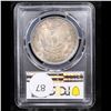 Image 3 : PCGS 1889-p Rainbow Toned Morgan Dollar $1 Graded ms63 By PCGS