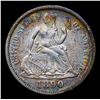 Image 2 : 1890-p Rainbow Toned Seated Liberty Dime 10c Grades Select AU